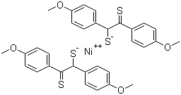 structure of CAS# 38951-97-2, Bis[4,4'-dimethoxy-alpha,alpha'-stilbenedithiolato(2-)]nickel