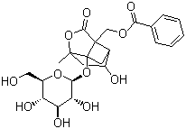 结构式 CAS# 39011-90-0, 芍药内酯苷