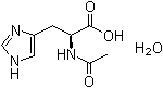 结构式 CAS# 39145-52-3, N-乙酰基-L-组氨酸一水合物