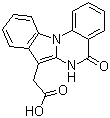 5,6-Dihydro-5-oxoindolo[1,2-a]quinazoline-7-acetic acid molecular structure (CAS 391670-48-7)