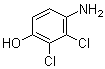 结构式 CAS# 39183-17-0, 4-氨基-2,3-二氯苯酚