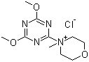 structure of CAS# 3945-69-5, 4-(4,6-Dimethoxy-1,3,5-triazin-2-yl)-4-methyl morpholinium chloride;DMTMM