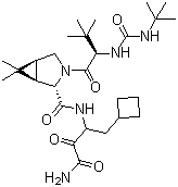structure of CAS# 394730-60-0, Boceprevir;(1R,2S,5S)-N-(4-Amino-1-cyclobutyl-3,4-dioxobutan-2-yl)-3-[(2S)-2-(tert-butylcarbamoylamino)-3,3-dimethylbutanoyl]-6,6-dimethyl-3-azabicyclo[3.1.0]hexane-2-carboxamide; EBP 520; Sch 503034