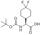 (S)-2-((tert-Butoxycarbonyl)amino)-2-(4,4-difluorocyclohexyl)acetic acid molecular structure (CAS 394735-65-0)