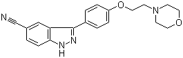 3-[4-[2-(吗啉-4-基)乙氧基]苯基]-1H-吲唑-5-甲腈分子结构 (CAS 395103-65-8)
