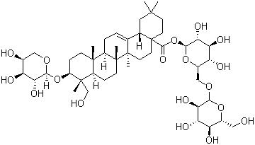结构式 CAS# 39524-08-8, 木通皂苷 D; 川续断皂苷 VI