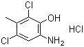结构式 CAS# 39549-31-0, 6-氨基-2,4-二氯-3-甲基苯酚盐酸盐
