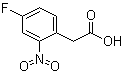 结构式 CAS# 39616-95-0, 4-氟-2-硝基苯乙酸