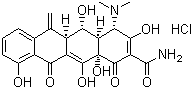 结构式 CAS# 3963-95-9, 盐酸甲烯土霉素; 盐酸美他环素