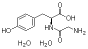 结构式 CAS# 39630-46-1, N-甘氨酰-L-酪氨酸二水合物