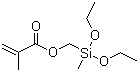 结构式 CAS# 3978-58-3, (甲基丙烯酰氧基甲基)甲基二乙氧基硅烷