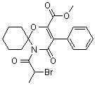 5-(2-Bromo-1-oxopropyl)-4-oxo-3-phenyl-1-oxa-5-azaspiro[5.5]undec-2-ene-2-carboxylic acid methyl ester molecular structure (CAS 397886-88-3)