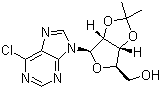 结构式 CAS# 39824-26-5, 6-氯-9-beta-D-(2,3-异亚丙基)呋喃核糖基嘌呤