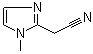 1-甲基-1H-咪唑-2-乙腈分子结构 (CAS 3984-53-0)