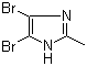 structure of CAS# 4002-81-7, 4,5-Dibromo-2-methylimidazole;4,5-Dibromo-2-methyl-1H-imidazole