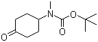 结构式 CAS# 400899-84-5, 4-(N-叔丁氧羰基-N-甲基氨基)环己酮