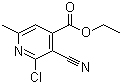 结构式 CAS# 40108-12-1, 2-氯-3-氰基-6-甲基异烟酸乙酯