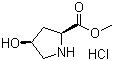 structure of CAS# 40126-30-5, cis-4-Hydroxy-L-proline methyl ester hydrochloride