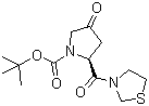 structure of CAS# 401564-36-1, (2S)-4-Oxo-2-(3-thiazolidinylcarbonyl)-1-pyrrolidinecarboxylic acid tert-butyl ester