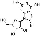 structure of CAS# 4016-63-1, 8-Bromoguanosine;8-Bromo-D-guanosine