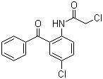 structure of CAS# 4016-85-7, 2-(2-Chloroacetamido)-5-chlorobenzophenone;2-Chloroacetamido-5-chlorobenzophenone; 5-Chloro-2-(chloroacetamido)benzophenone; 5-Chloro-2-chloracetylaminobenzophenone; N-(2-Benzoyl-4-chlorophenyl)-2-chloroacetamide; NSC 270127