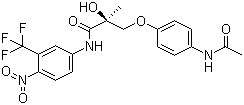 结构式 CAS# 401900-40-1, Andarine; N-[4-硝基-3-(三氟甲基)苯基]-(2S)-3-[4-(乙酰基氨基)苯氧基]-2-羟基-2-甲基丙酰胺