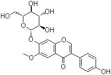 结构式 CAS# 40246-10-4, 黄豆黄苷; 黄豆黄甙