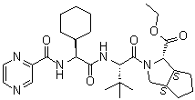 (1S,3aR,6aS)-(2S)-2-Cyclohexyl-N-(pyrazinylcarbonyl)glycyl-3-methyl-L-valyloctahydrocyclopenta[c]pyrrole-1-carboxylic acid ethyl ester molecular structure (CAS 402958-97-8)