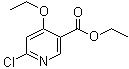 Ethyl 6-chloro-4-ethoxynicotinate molecular structure (CAS 40296-47-7)
