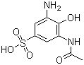 3-(乙酰氨基)-5-氨基-4-羟基苯磺酸分子结构 (CAS 40306-75-0)