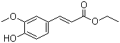 结构式 CAS# 4046-02-0, 阿魏酸乙酯; 4'-羟基-3'-甲氧基肉桂酸乙酯