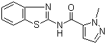 N-2-Benzothiazolyl-1-methyl-1H-pyrazole-5-carboxamide molecular structure (CAS 404904-30-9)