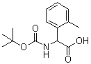 结构式 CAS# 40512-48-9, alpha-[[叔丁氧羰基]氨基]-2-甲基苯乙酸