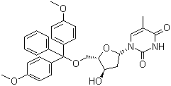 5'-O-Dimethoxytrityl-deoxythymidine molecular structure (CAS 40615-39-2)