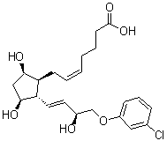 (5Z)-rel-7-[(1R,2R,3R,5S)-2-[(1E,3S)-4-(3-氯苯氧基)-3-羟基-1-丁烯基]-3,5-二羟基环戊基]-5-庚烯酸分子结构 (CAS 40665-93-8)