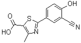 2-(3-Cyano-4-hydroxyphenyl)-4-methyl-5-thiazolecarboxylic acid molecular structure (CAS 407582-48-3)