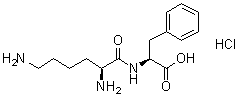 L-Lysyl-L-phenylalanine hydrochloride (1:1) molecular structure (CAS 4078-58-4)