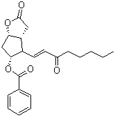 5-Benzoyloxy-3,3a,4,5,6,6a-hexahydro-4-(3-oxo-1-octenyl)-2H-cyclopenta[b]furan-2-one molecular structure (CAS 40834-86-4)