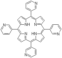 结构式 CAS# 40882-83-5, 5,10,15,20-四(3-吡啶基)-21H,23H-卟吩