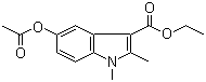 结构式 CAS# 40945-79-7, 5-乙酰氧基-1,2-二甲基吲哚-3-羧酸乙酯