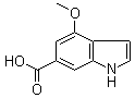 结构式 CAS# 40990-53-2, 4-甲氧基-1H-吲哚-6-羧酸
