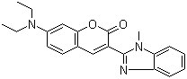 structure of CAS# 41044-12-6, Coumarin 30;7-Diethylamino-3-(1-methyl-2-benzimidazolyl)coumarin; 3-(2-N-Methylbenzimidazolyl)-7-N,N-diethylaminocoumarin; 7-(Diethylamino)-3-(1-methyl-1H-benzimidazol-2-yl)-2-benzopyrone