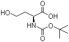 结构式 CAS# 41088-86-2, N-Boc-L-高丝氨酸; N-叔丁氧羰基-L-高丝氨酸