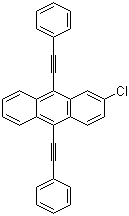 structure of CAS# 41105-36-6, 2-Chloro-9,10-bis(phenylethynyl)anthracene