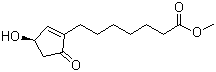 Methyl (R)-(+)-3-hydroxy-5-oxo-1-cyclopentene-1-heptanoate molecular structure (CAS 41138-61-8)