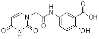 5-[[2-(3,4-Dihydro-2,4-dioxo-1(2H)-pyrimidinyl)acetyl]amino]-2-hydroxybenzoic acid molecular structure (CAS 4116-41-0)