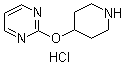 structure of CAS# 412293-92-6, 2-(Piperidin-4-yloxy)pyrimidine hydrochloride;4-(2-Pyrimidinyloxy)piperidine hydrochloride