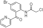 structure of CAS# 41526-21-0, N-[4-Bromo-2-(2-pyridylcarbonyl)phenyl]-2-chloroacetamide