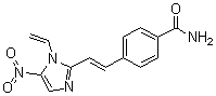 2-(4-氨基甲酰苯乙烯基)-5-硝基-1-乙烯基咪唑分子结构 (CAS 41552-55-0)