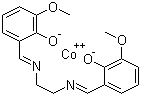 2,2'-[1,2-Ethanediylbis(nitrilomethylidyne)]bis[6-methoxyphenol] cobalt complex molecular structure (CAS 41619-71-0)